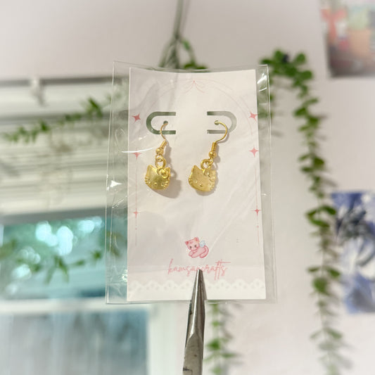 Gold Hello Kitty Earrings