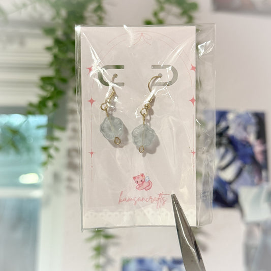 Light Blue Czech earrings