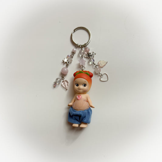 Sonny Angel Snacks Series Beaded Keychain - Hot Dog